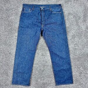 Levis 501 Men's Size 46/34 Button Fly Straight Leg Denim Blue Jeans Pants
